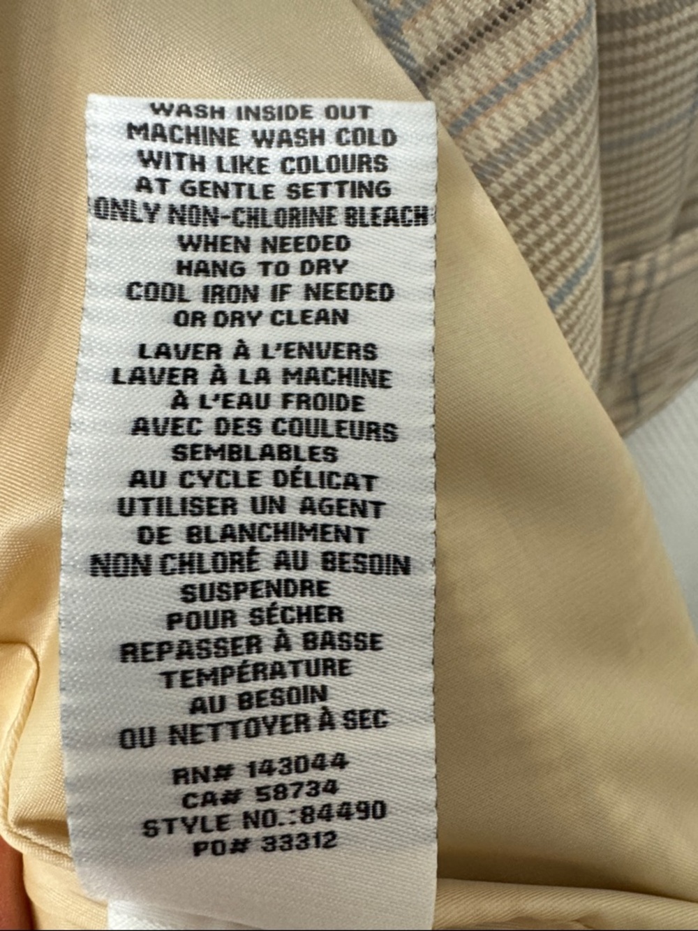 Bagatelle Collection New York Beige and Blue Plaid Double-Breasted Trench Coat - Picture 11 of 13